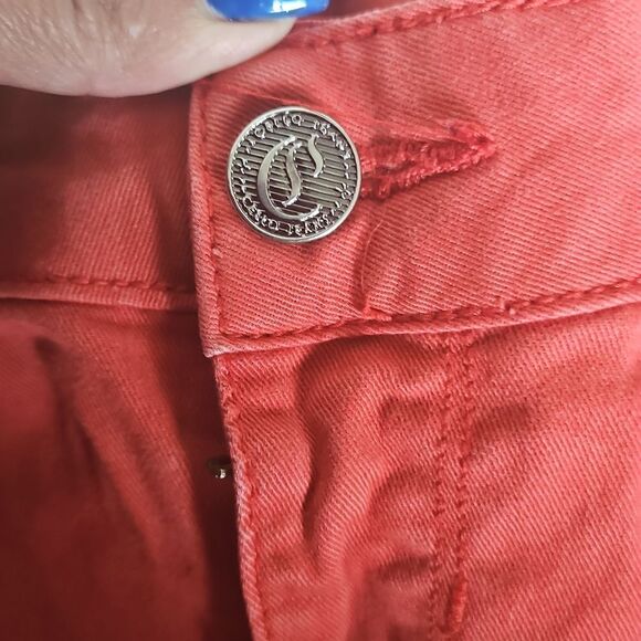 Women's Red High-Waist Pants - Picture 5 of 16